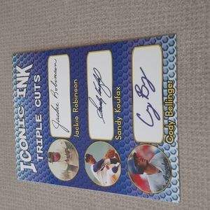 Iconic Ink Triple Cuts Los Angeles Dodgers Greats Koufax Jackie Robinson Cody